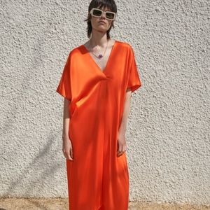 Zara Satin Effect Tunic Dress